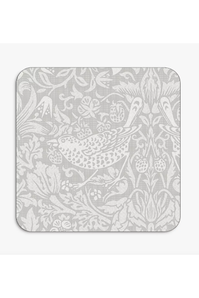 Morris & Co x John Lewis Strawberry Thief Pure Morris Cork-Backed Coasters (6)